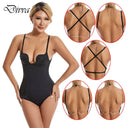 Elegant Backless Lace Bodysuit Deep V Neck Shapewear
