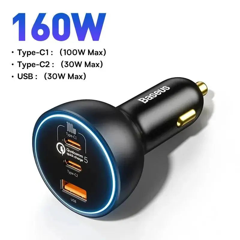 Baseus 100W Car Charger Lightning Fast Power Solution