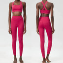 Women Two Piece Gym Set Breathable Quick Dry