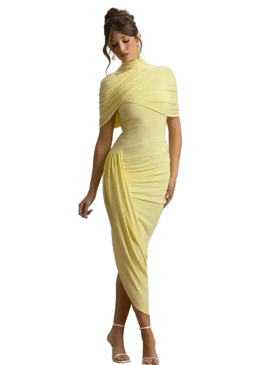Elegant Backless Midi Dress for Evening — product view 1