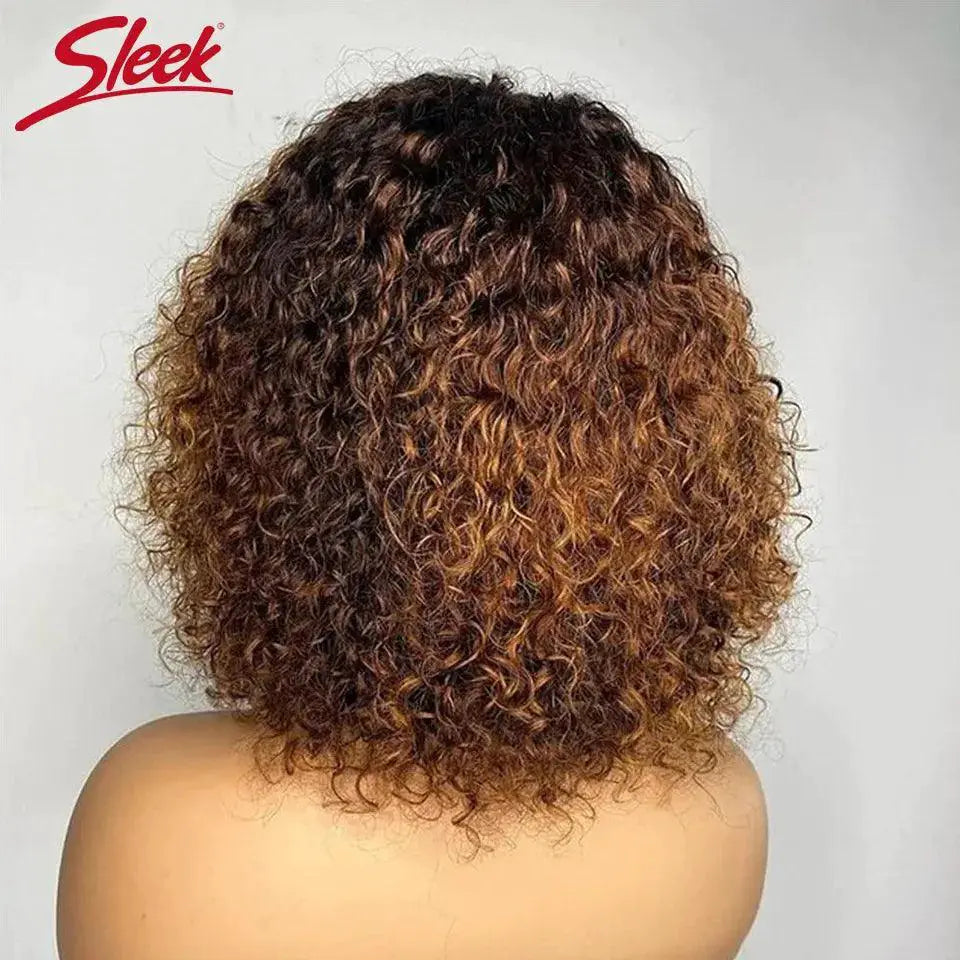 Chic Honey Blonde Jerry Curly Pixie Bob Wig For Women Style