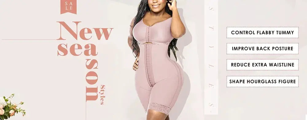 Knee Length High Compression Fajas Colombianas Girdle