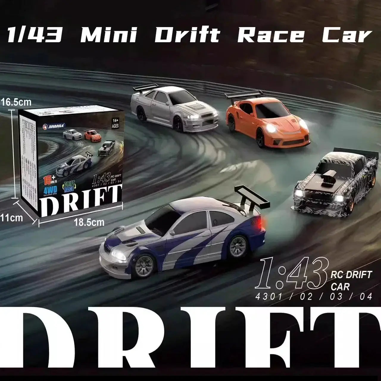2 4G RC Drift Car 1 By 43 Scale 4WD Remote Control Toy