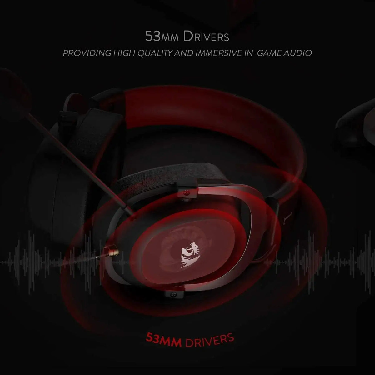 Redragon H510 Zeus Wired Gaming Headset - 7.1 Surround Sound - Memory Foam Ear Pads - 53MM Drivers Detachable Microphone