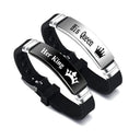 Couple Bracelets Set - Adjustable Stainless Steel