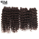 Luxurious Brazilian Curly Hair Bundle Color 4 Extensions