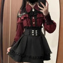 Elegant Gothic Lace Dress for Women Gala