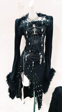 Statement Beaded Dress for Streetwear