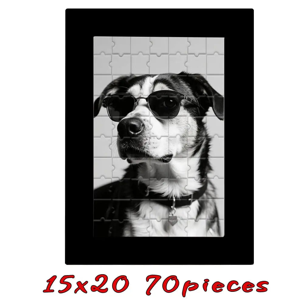 Custom Wooden Framed Photo Puzzle Gift — product view 17
