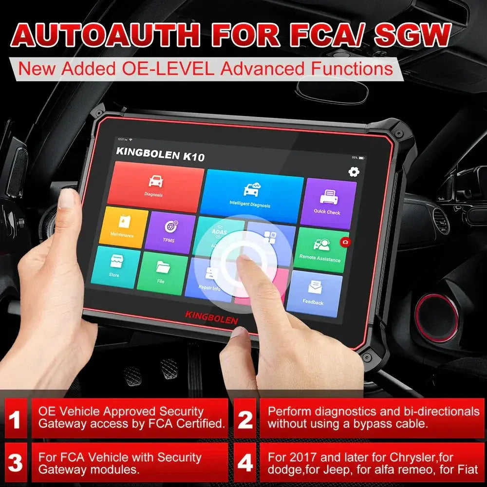 Kingbolen K10 Car Diagnostic Tool ECU Coding Active Test