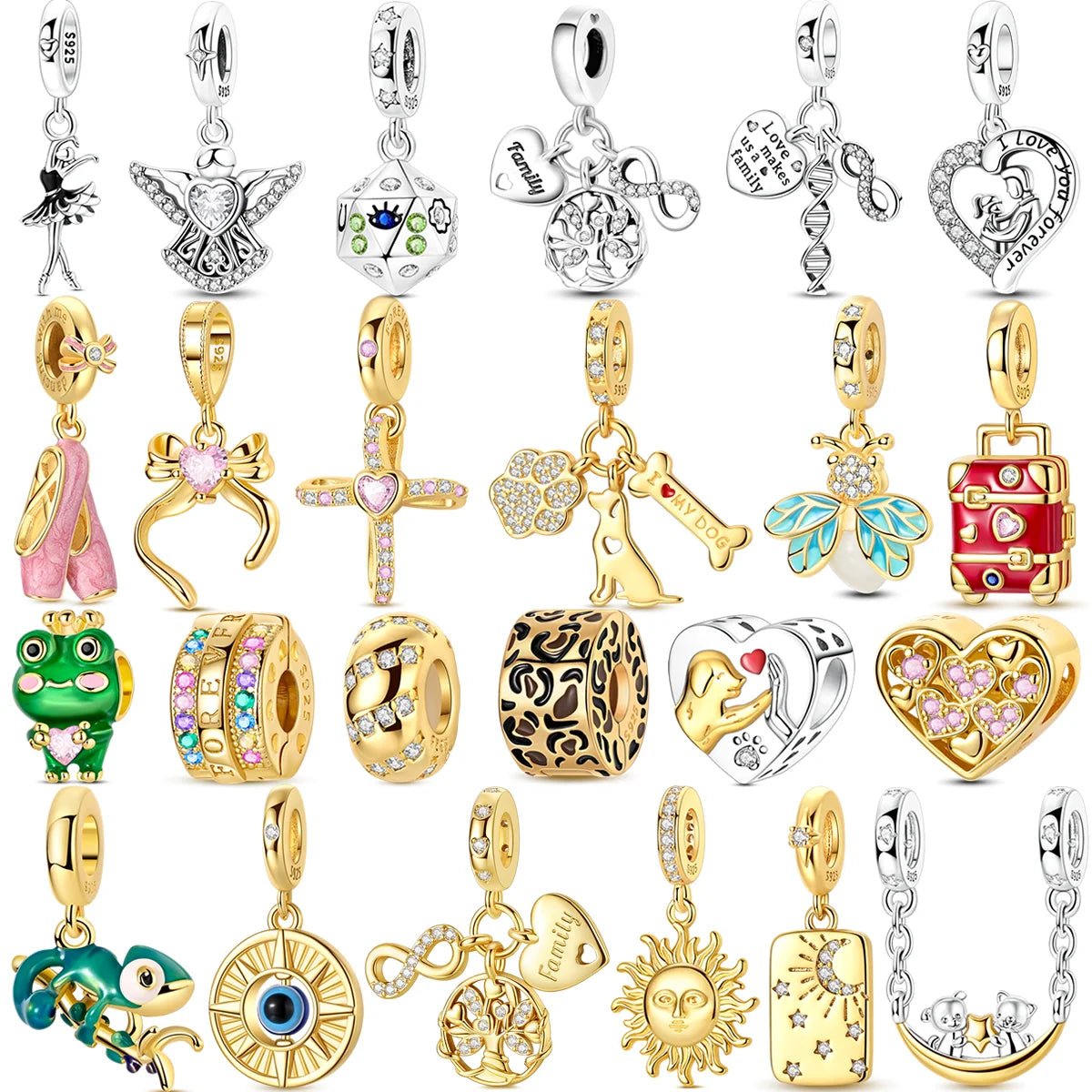 Sterling Silver Golden Pets Charm