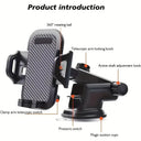 Universal Car Phone Mount - 360 Smooth Rotation