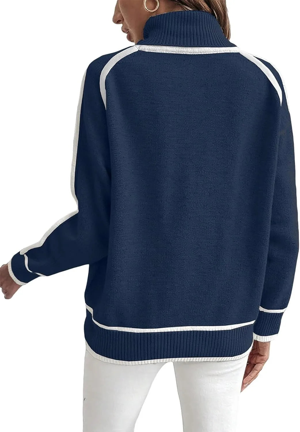 High Neck Elegant Pullover Sweater