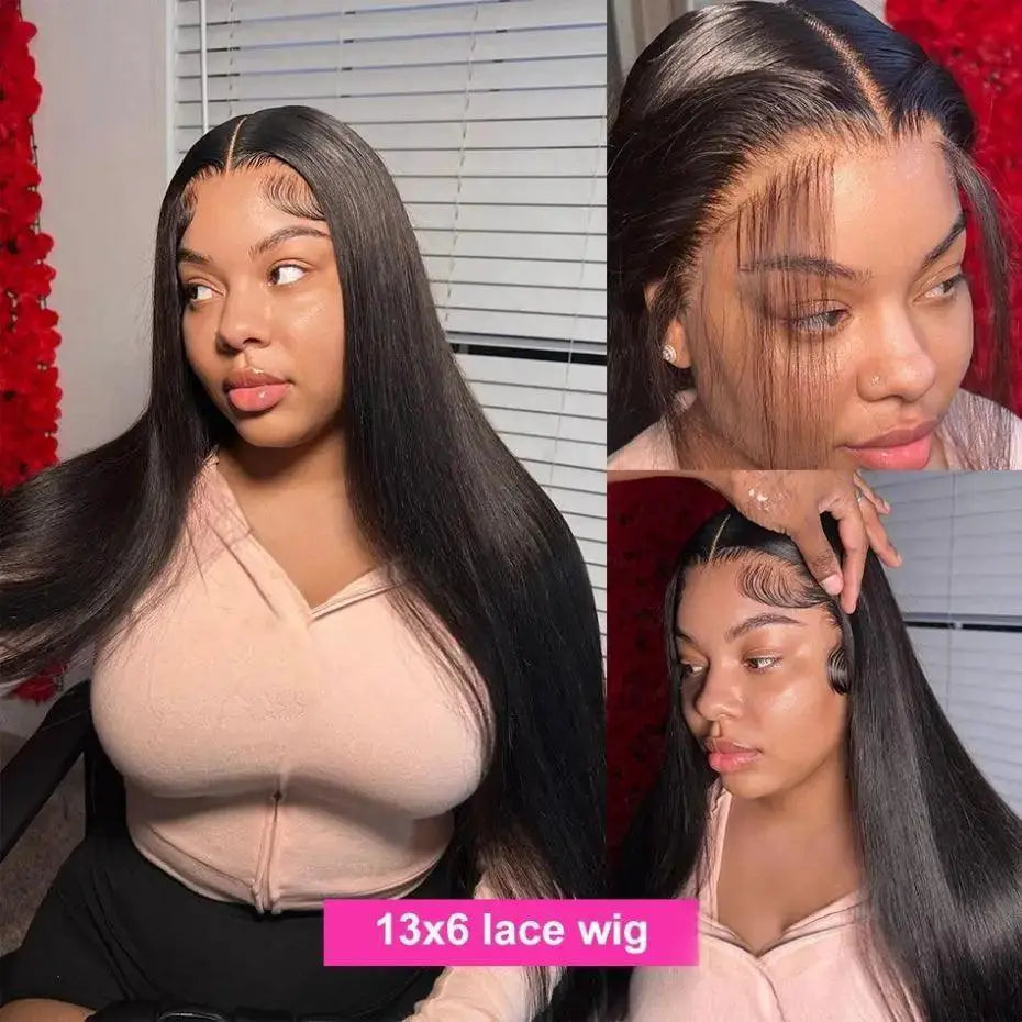 360 HD Lace Front Wig Brazilian Remy Bone Straight 13x4 13x6