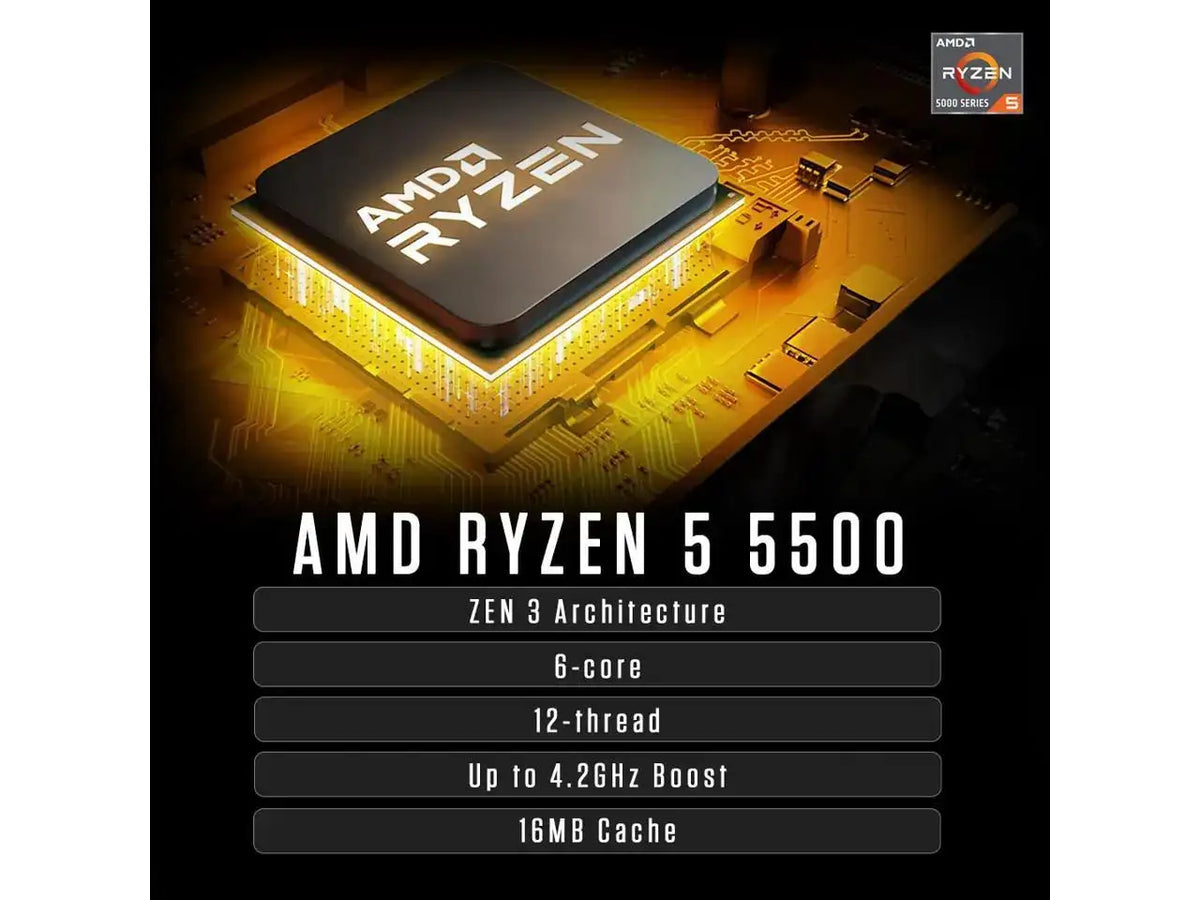 Zotac GAMING MEK AI-Enhanced Gaming PC Desktop Computer - NVIDIA GeForce RTX 5060, AMD Ryzen 5 5500 4.2GHz, 16GB RGB DDR4, 1TB NVME M.2 SSD, 650W 80+ GOLD PSU, WiFi 6E, Windows 11 Home