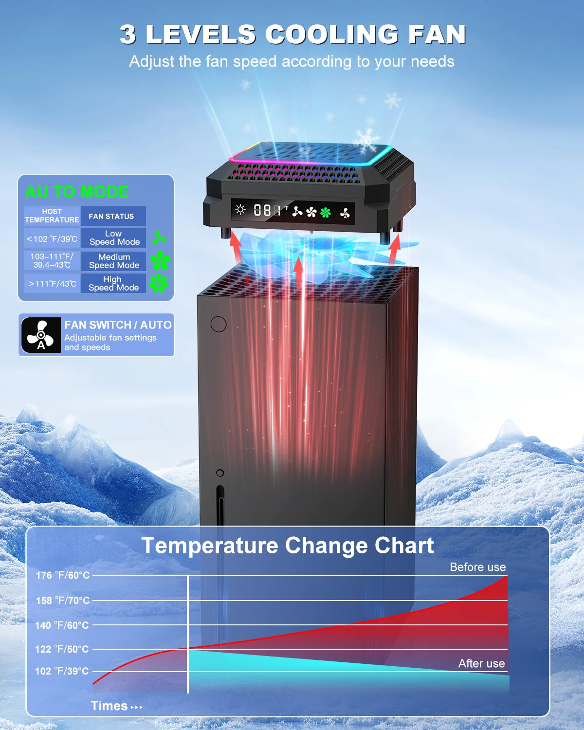 Dinofire Auto Cooling Xbox Series