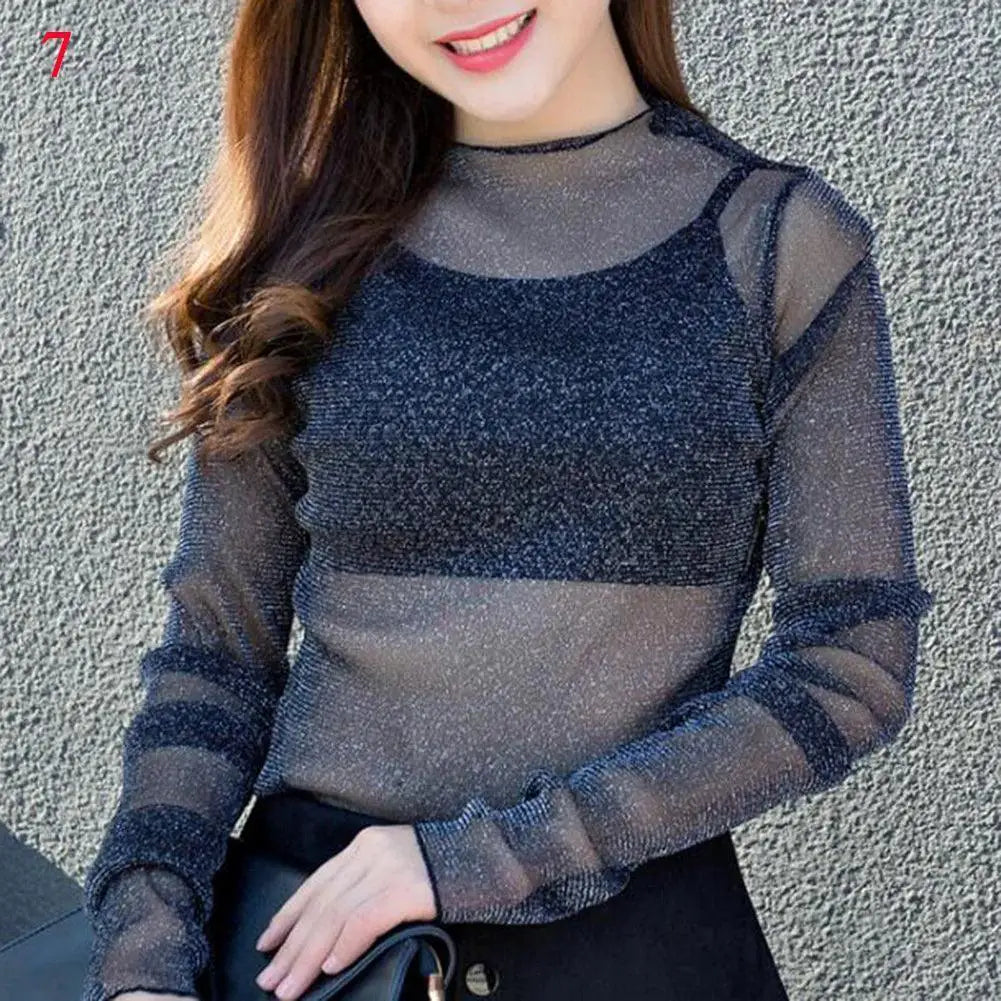 Versatile Lace Turtleneck Top for Women — product view 13