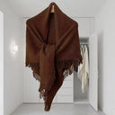 Tassel Knit Winter Scarf