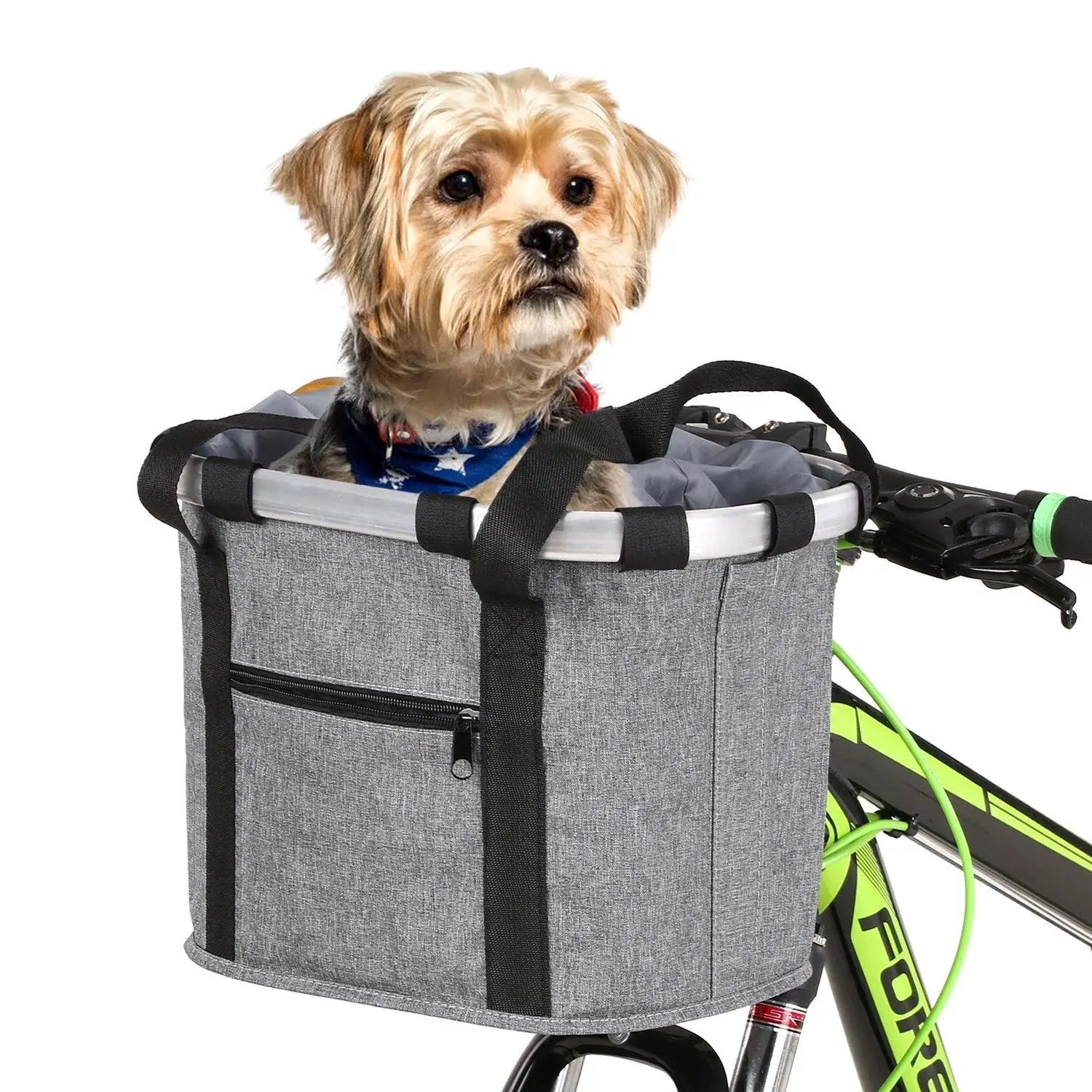 Lixada Bike Front Carrier Bag Aluminum Pet Holder For Pets