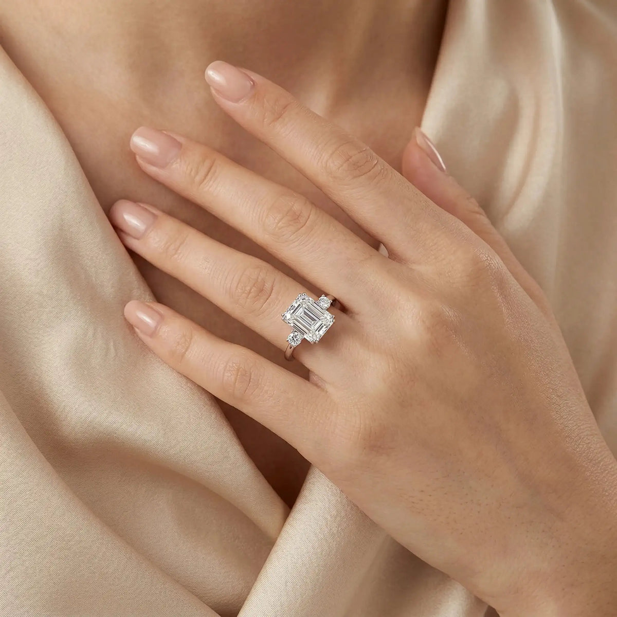 Luxury Asscher Moissanite Ring — product image 5
