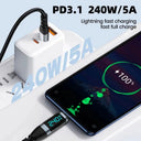 240W Braided Type C Fast Charge Cable