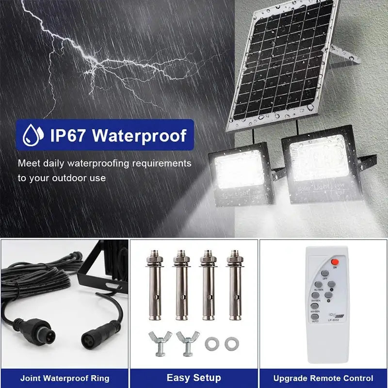 Dual Head Solar LED Garden Wall Light — product view 4