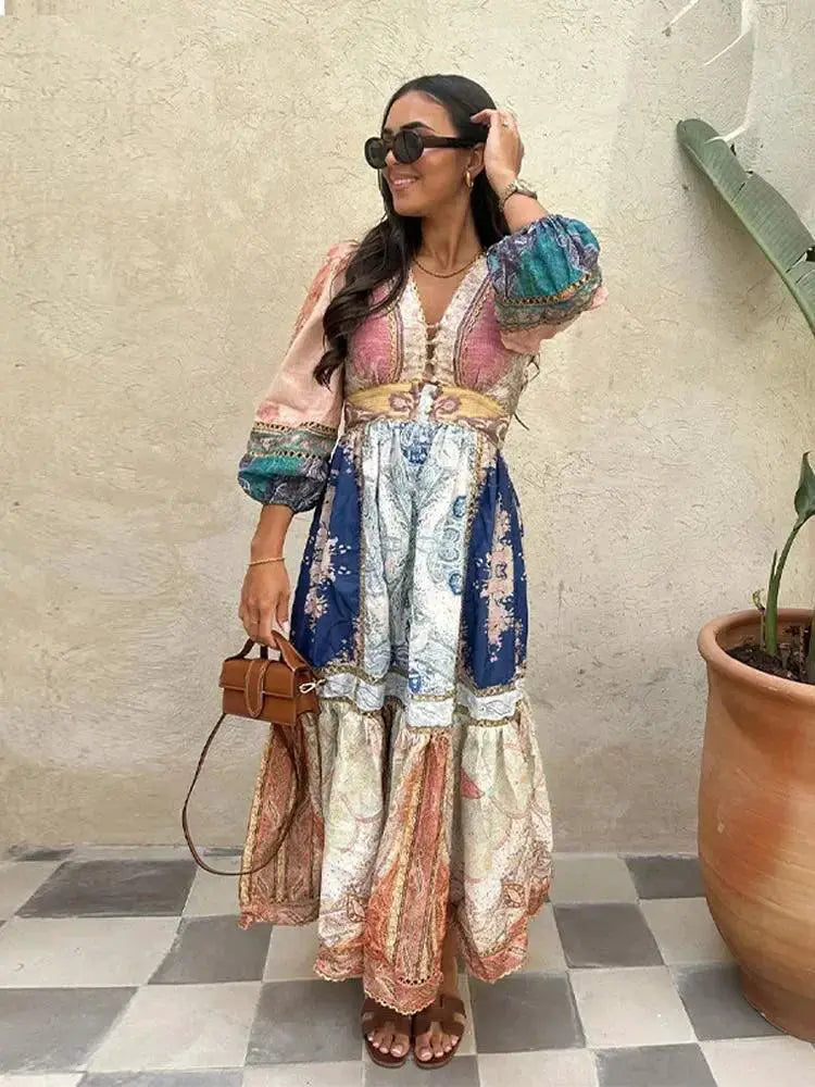 Chic Color Block Dress Stylish Statement Piece For Women