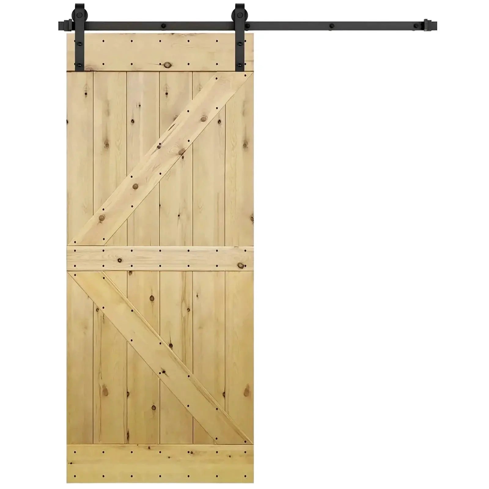 US Sliding Barn Door Hardware Kit 6.6ft 8ft 10ft Heavy Duty