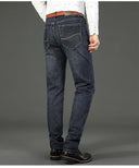 Fashion Classic Blue Black Denim Trousers Men's Jeans