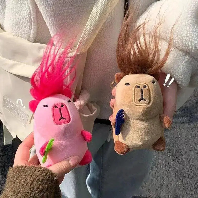 Funny Capybara Plush Toys Cute Keychain Pendant Gift