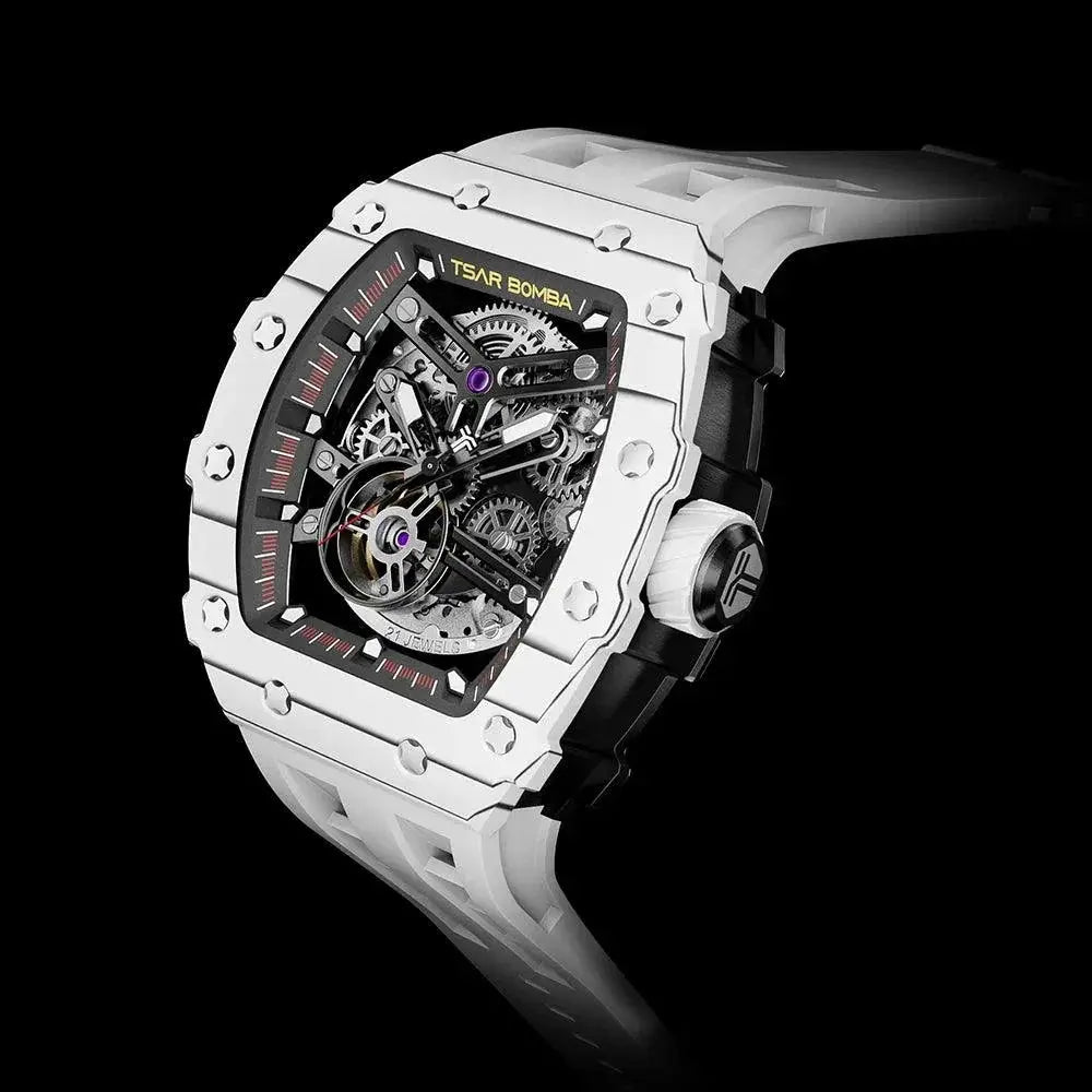 Tsar Bomba Carbon Fiber Luxury Mens Watch Elegant Timepiece
