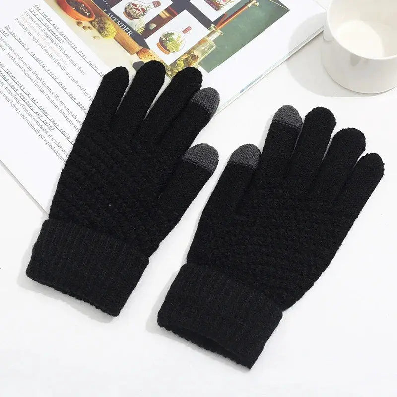 Autumn Winter Fleece Touch Screen Gloves Unisex Warm