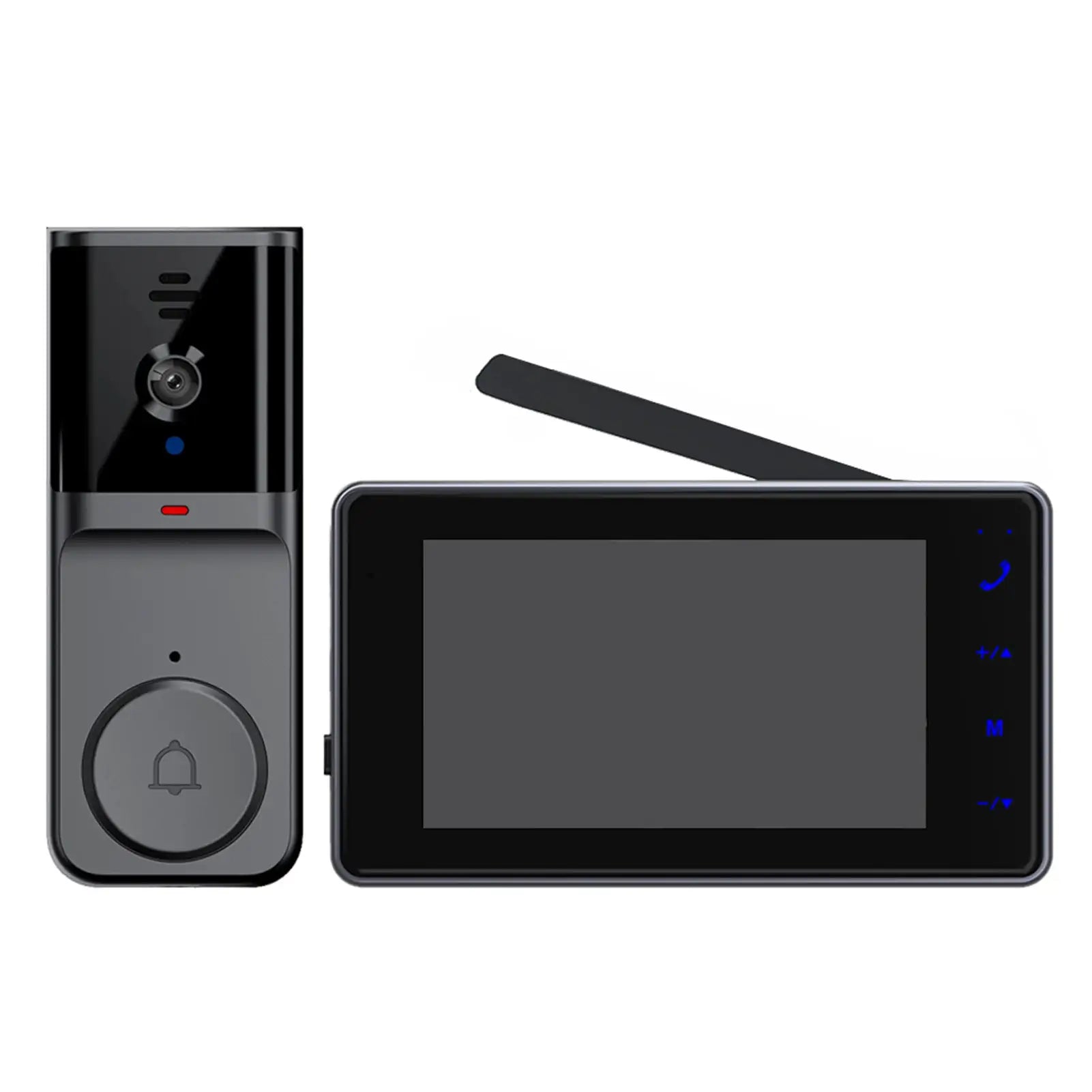 M16A Wireless Video Doorbell 4.3inch Waterproof 1080P 2.4G Video Camera IPS Screen Infrared Night Vision Doorbell