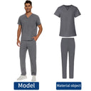 Men's Scrubs Medical Uniform Lab Set V-neck Doctor Overalls