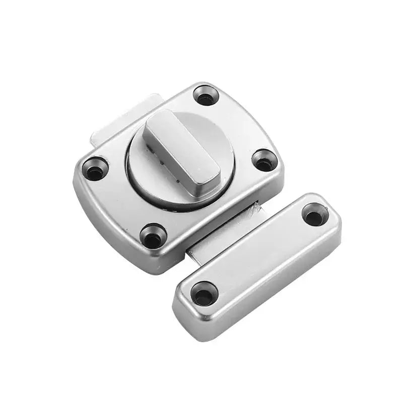 Rotating Bolt Safety Door Latch, Twist‑Rotating Barrel Slide Lock, Privacy Latch for Bathroom Toilet, 1‑Pack