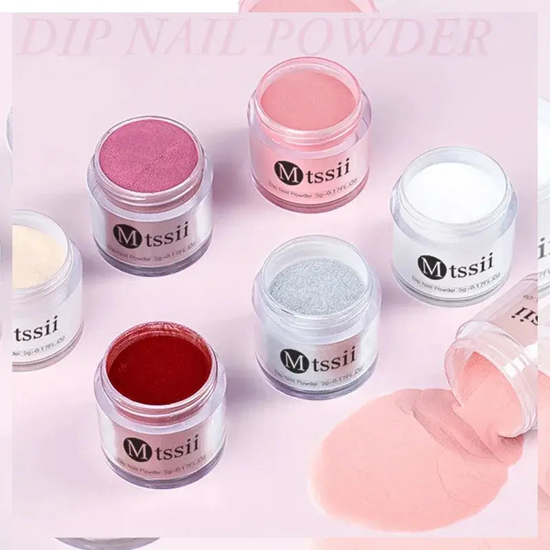 Sparkling Nude Pink Dipping Nail Powder 5G 10G Glitter