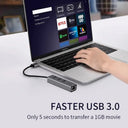 Fast Data Transfer USB-C Hub for Laptops