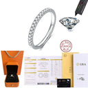 Moissanite Ring in Sterling Silver Fashion