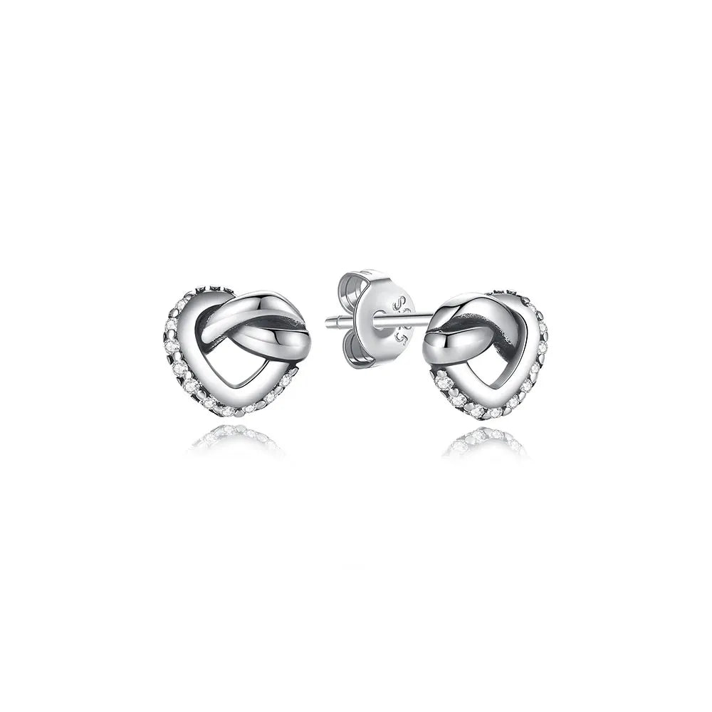 Sterling Silver Earrings Infinity Love