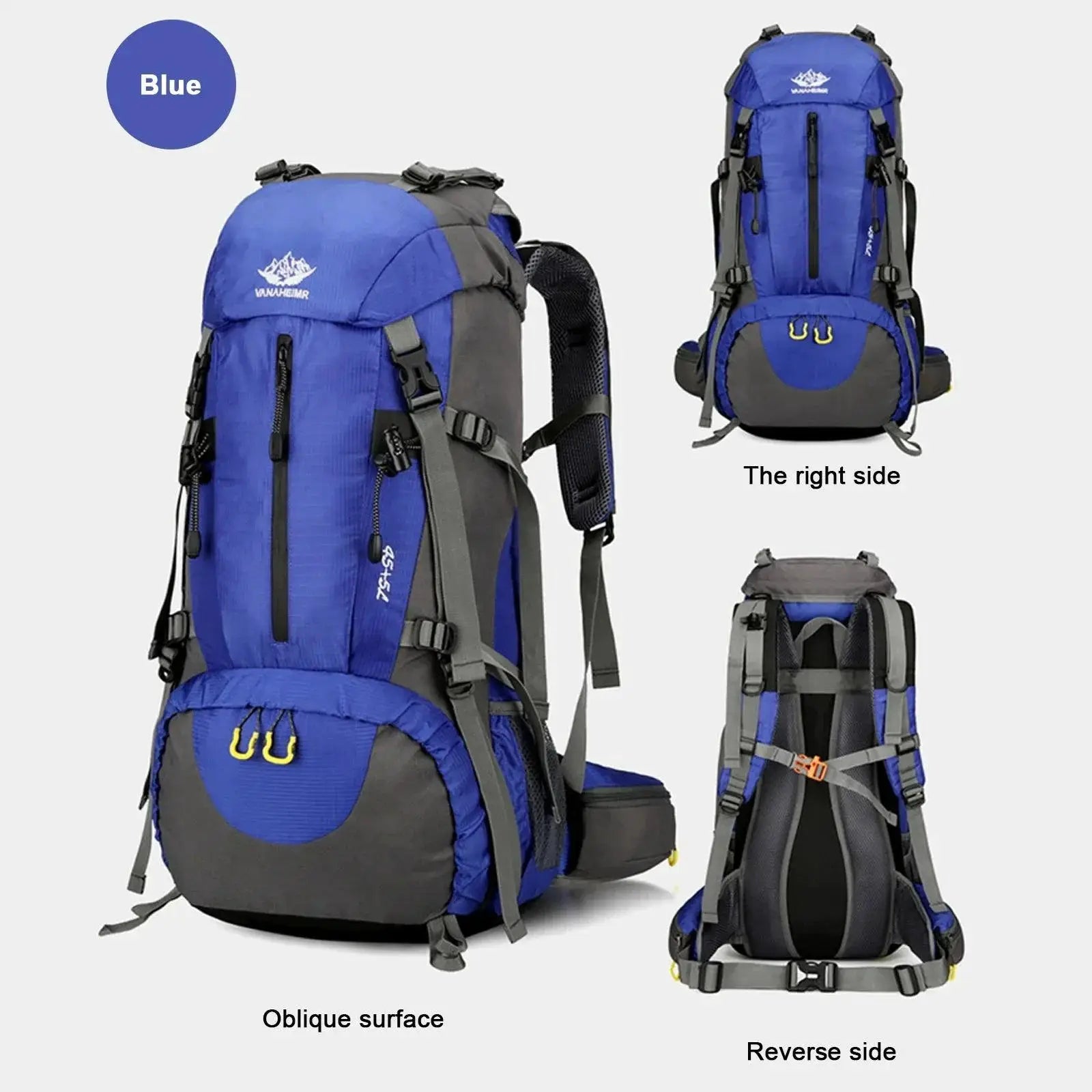50L Hiking Backpack Waterproof Camp Pack Shoe Compartment