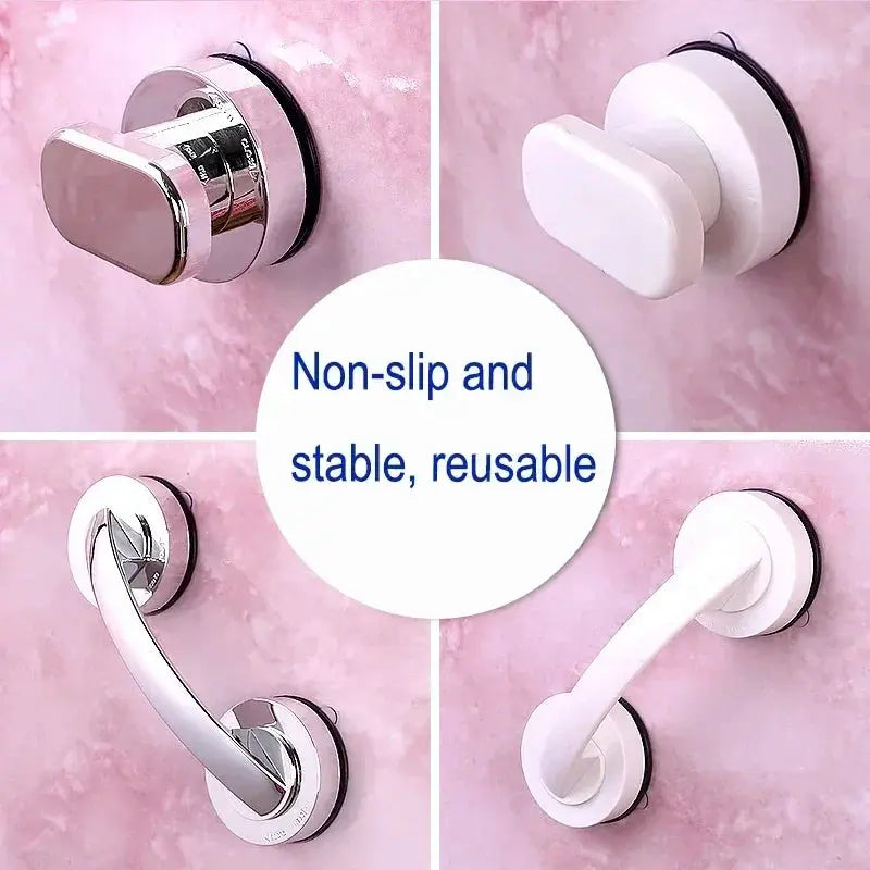 Anti Slip Shower Handrail No Drilling With Suction Cup