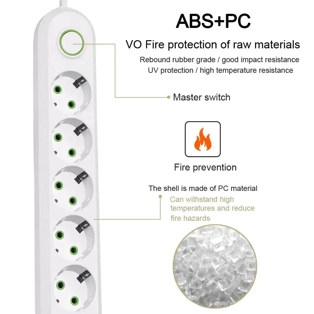 Smart Home Power Strip With USB Ports For Fast Charging