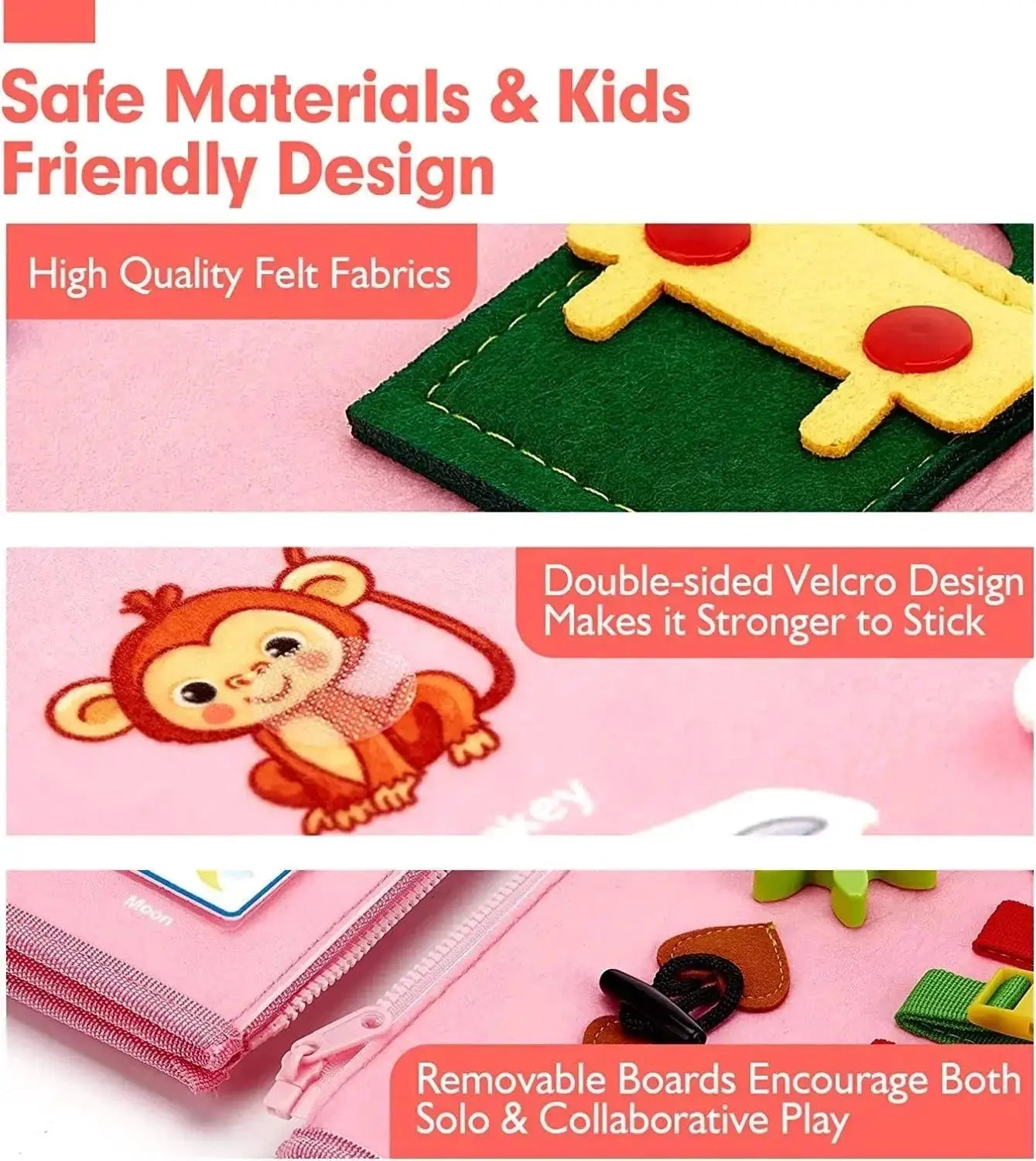 Montessori Toddler Busy Board Interactive Learning Toy