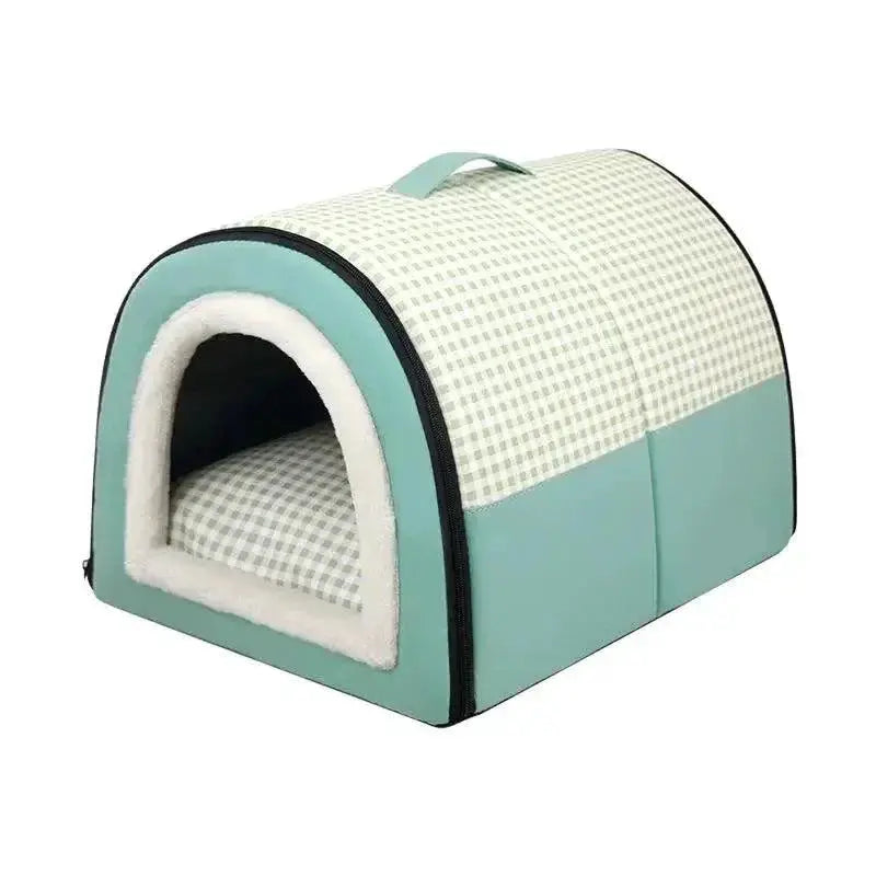 Travel Dog Bed Cave for Small Pets — Light Grey