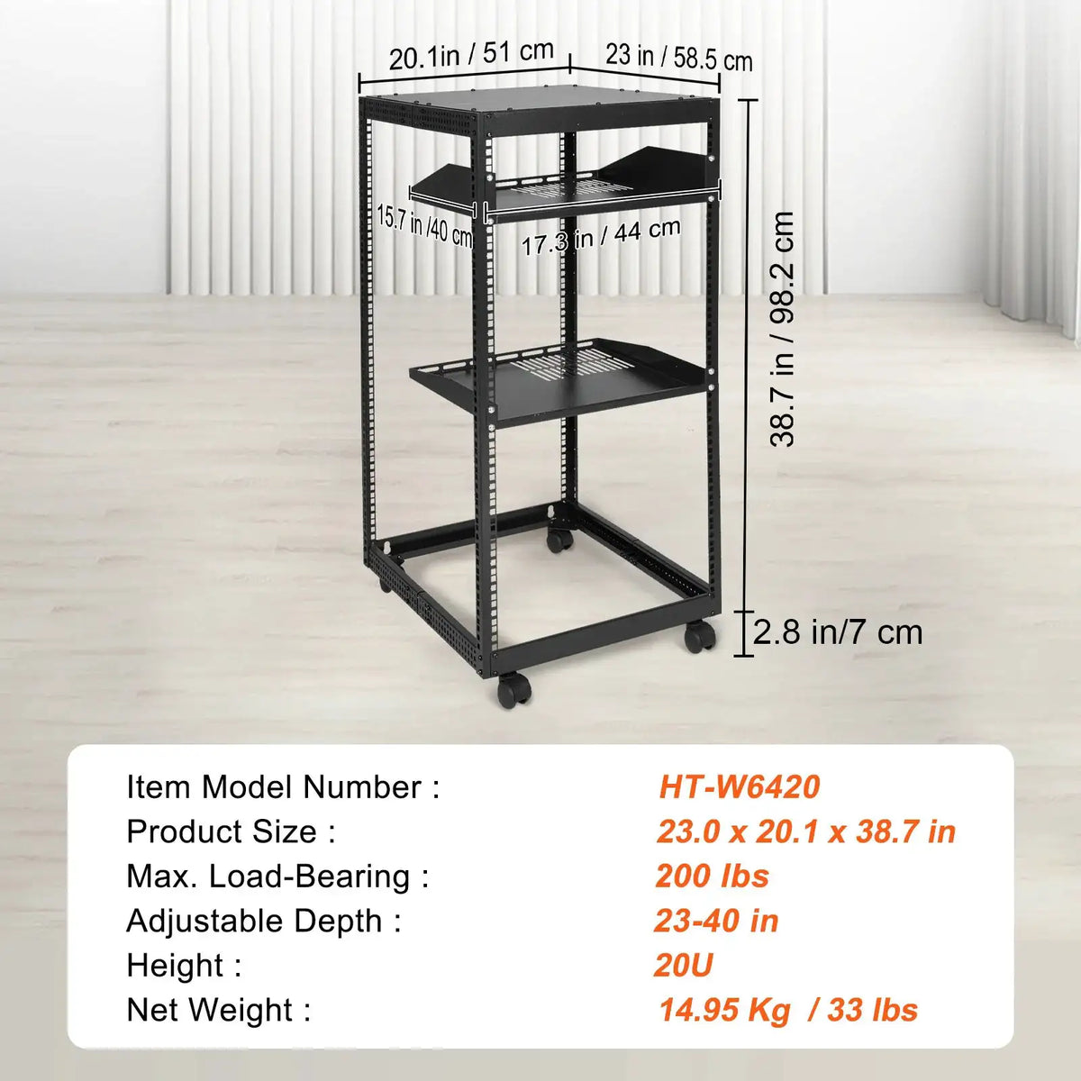 Heavy Duty Open Frame Server Rack — product view 7