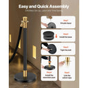 Stanchion Posts With Velvet Ropes Set