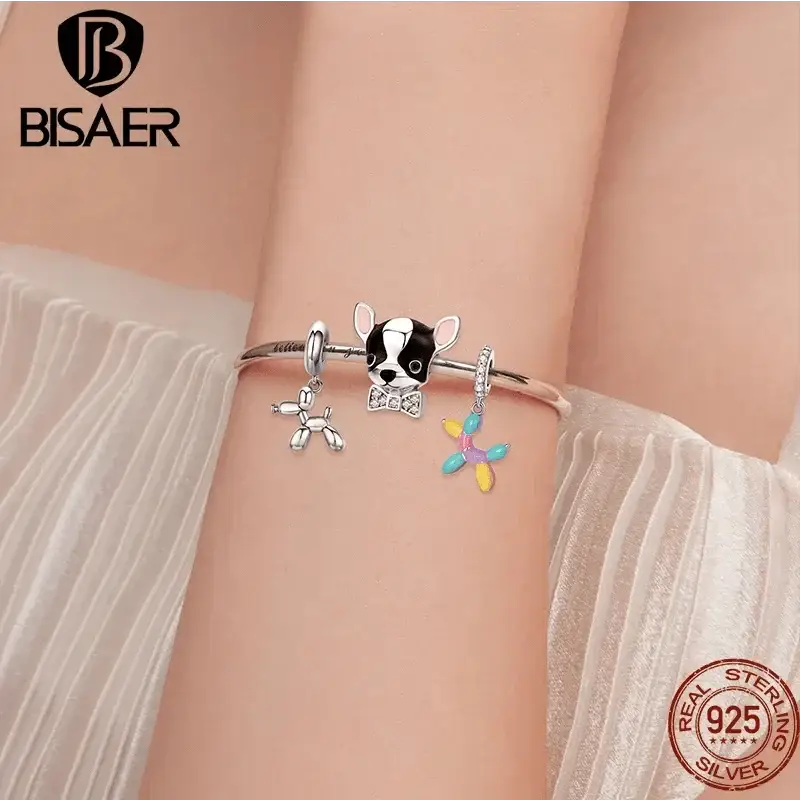 Cute Dog Charm Bead Pendant For Women DIY Bracelet Jewelry