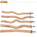 Parrot Wood Fork Perch Swing Bird Chewing Toy Supplies