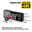 Mini 4K Alarm Clock Camera With Remote Viewing Motion Detection