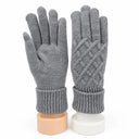 Ribbed Winter Knit Gloves
